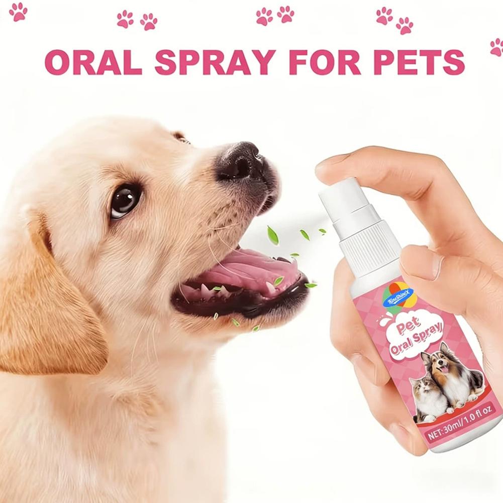 Teeth Whitening Mouthwash - بخاخ فموي للكلاب والقطط، مزيل لرائحة