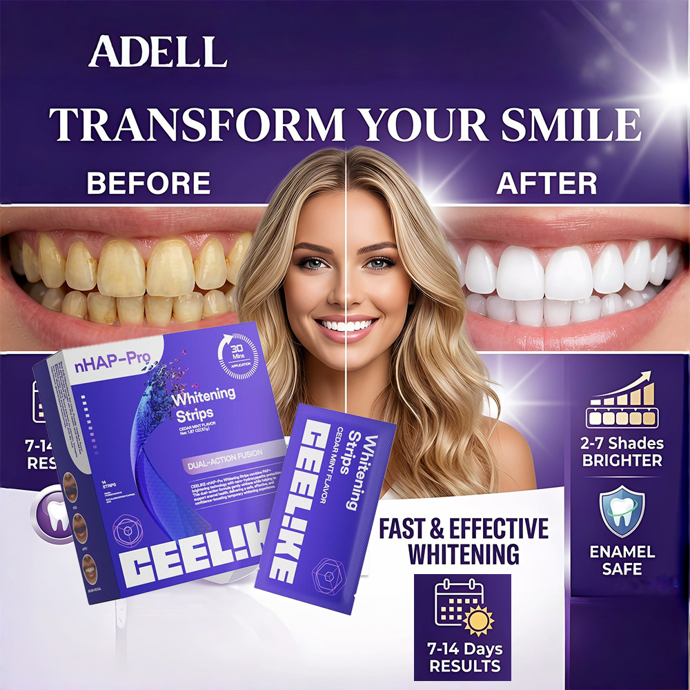Teeth Whitening Effective - شرائط تبييض الأسنان باللون الأرجواني 14