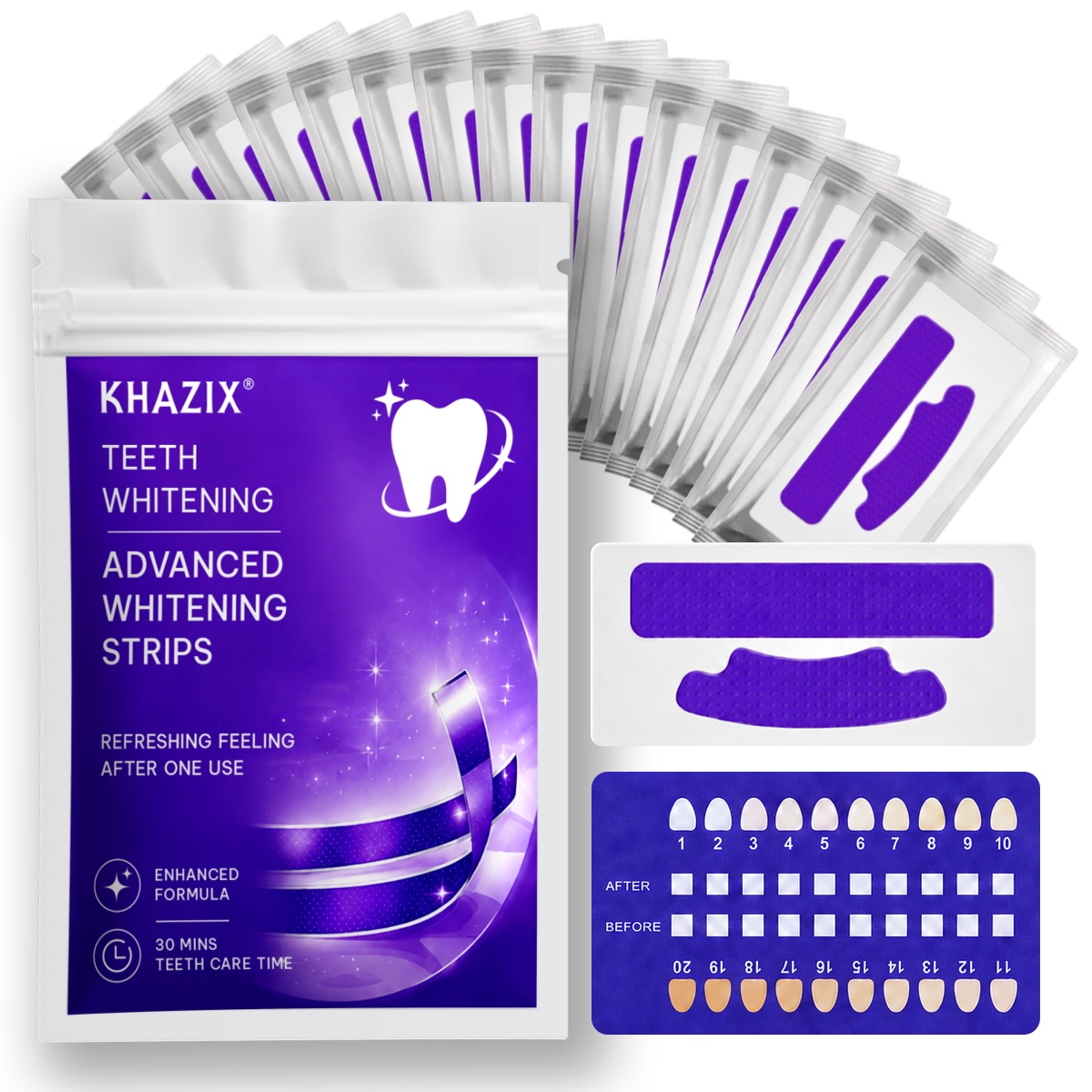 Teeth Whitening Retainer - شرائط تبييض الأسنان (1/7 زوج) لابتسامة