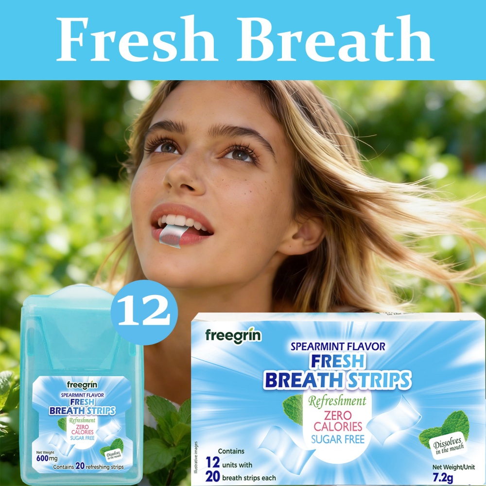 Teeth Whitening Instant - شرائح فري جرين بنكهة النعناع المنعشة