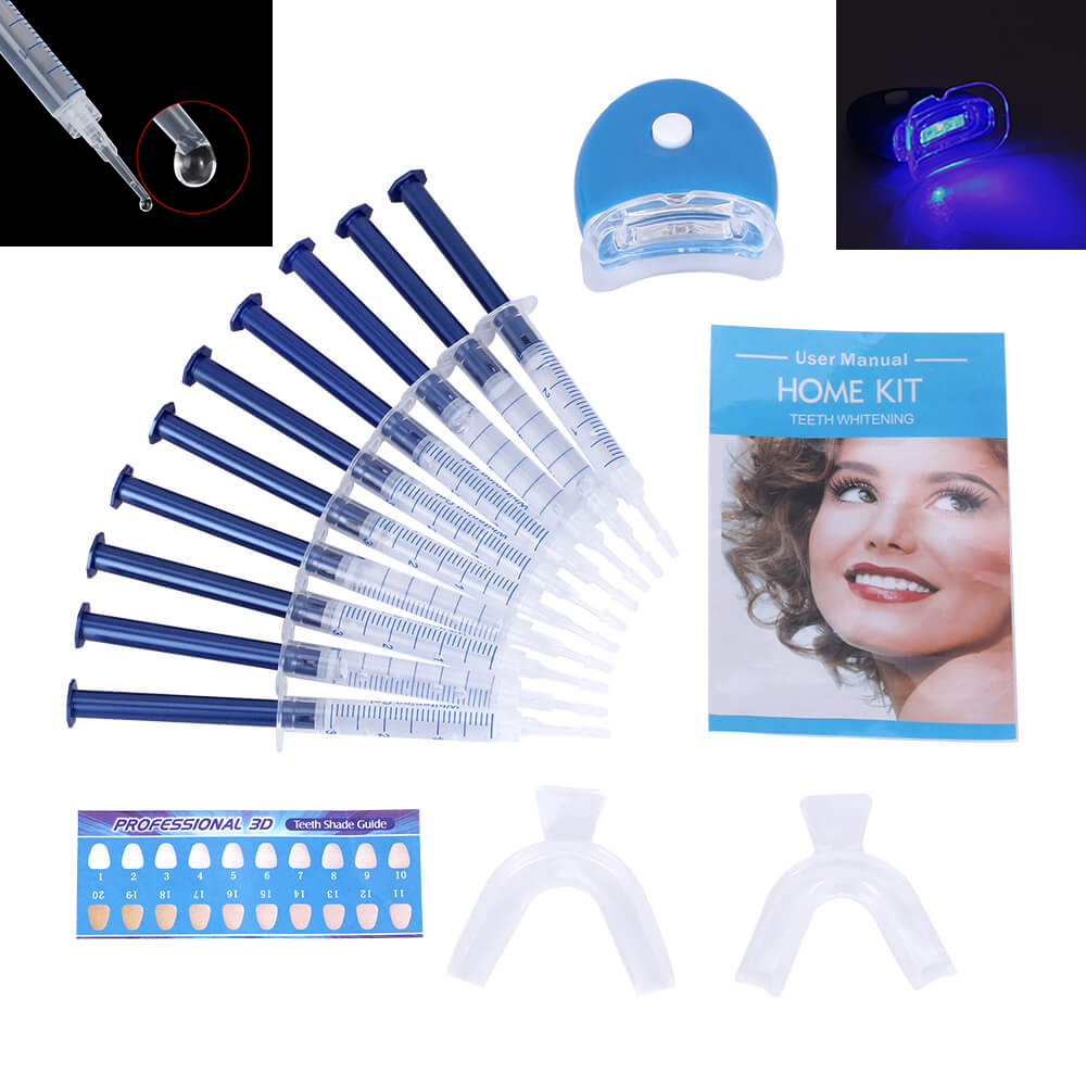 Teeth Whitening Kit With Light - 1 مجموعة تبييض الأسنان 44% بيروكسيد