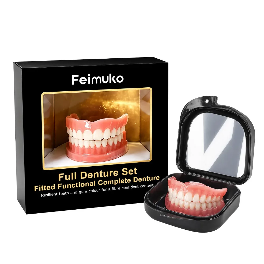 Teeth Whitening Instant - طقم كامل من أطقم الأسنان الاصطناعية،