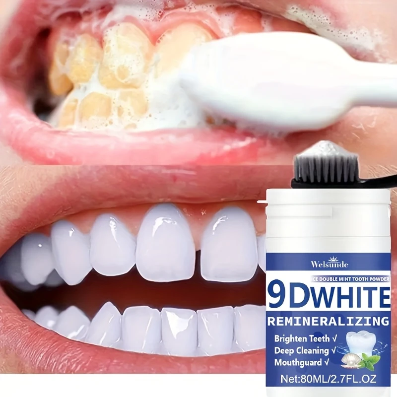 Teeth Whitening Instant - مسحوق أسنان 9D أبيض لإعادة ترسيب