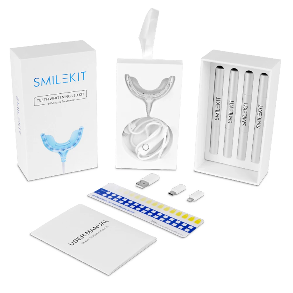 توقيت ذكي 16 LED ضوء بارد طقم  - مراجعة Teeth Whitening Kit With Light وسعره