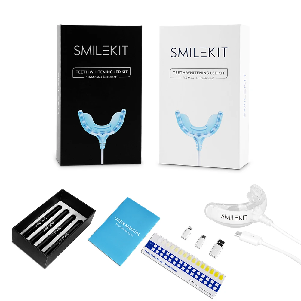 توقيت ذكي 16 LED ضوء بارد طقم  - مراجعة Teeth Whitening Kit With Light وسعره