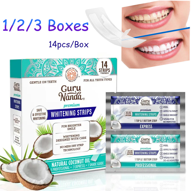 14 قطعة/علبة شرائط تبييض الأسن - مراجعة Teeth Whitening Retainer وسعره