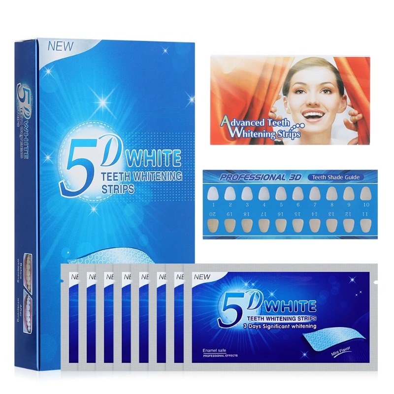 شرائط تبييض الأسنان 5D ، شريط  - مراجعة Teeth Whitening Crest وسعره