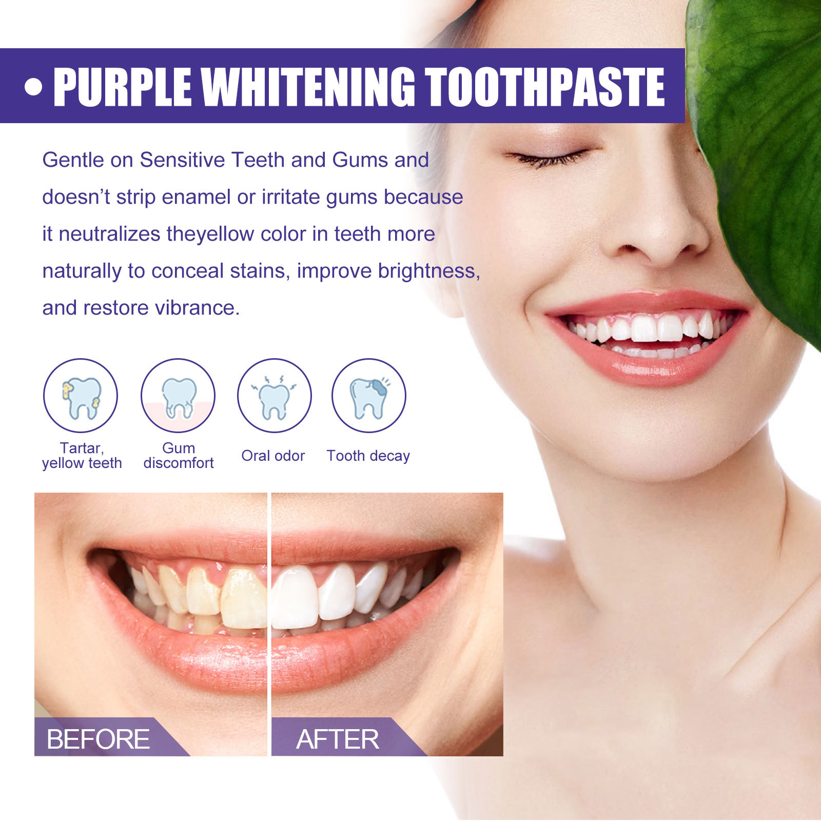 معجون أسنان أرجواني لتبييض الأ - مراجعة Teeth Whitening Crest وسعره
