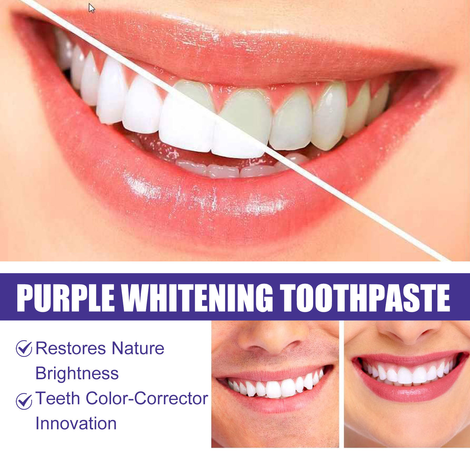 معجون أسنان أرجواني لتبييض الأ - مراجعة Teeth Whitening Crest وسعره