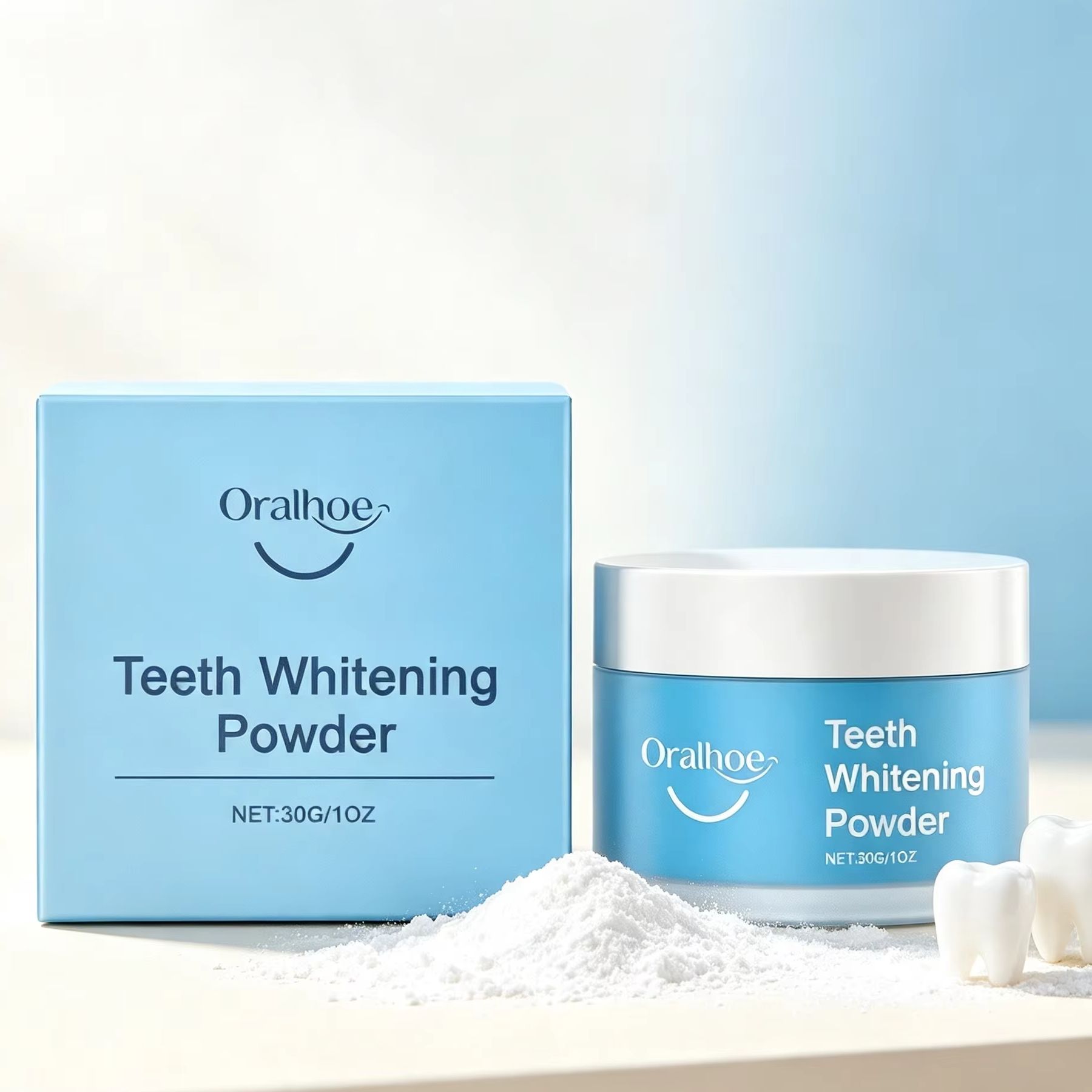 مسحوق أورالهو لتنظيف الأسنان،  - مراجعة Teeth Whitening Instant وسعره