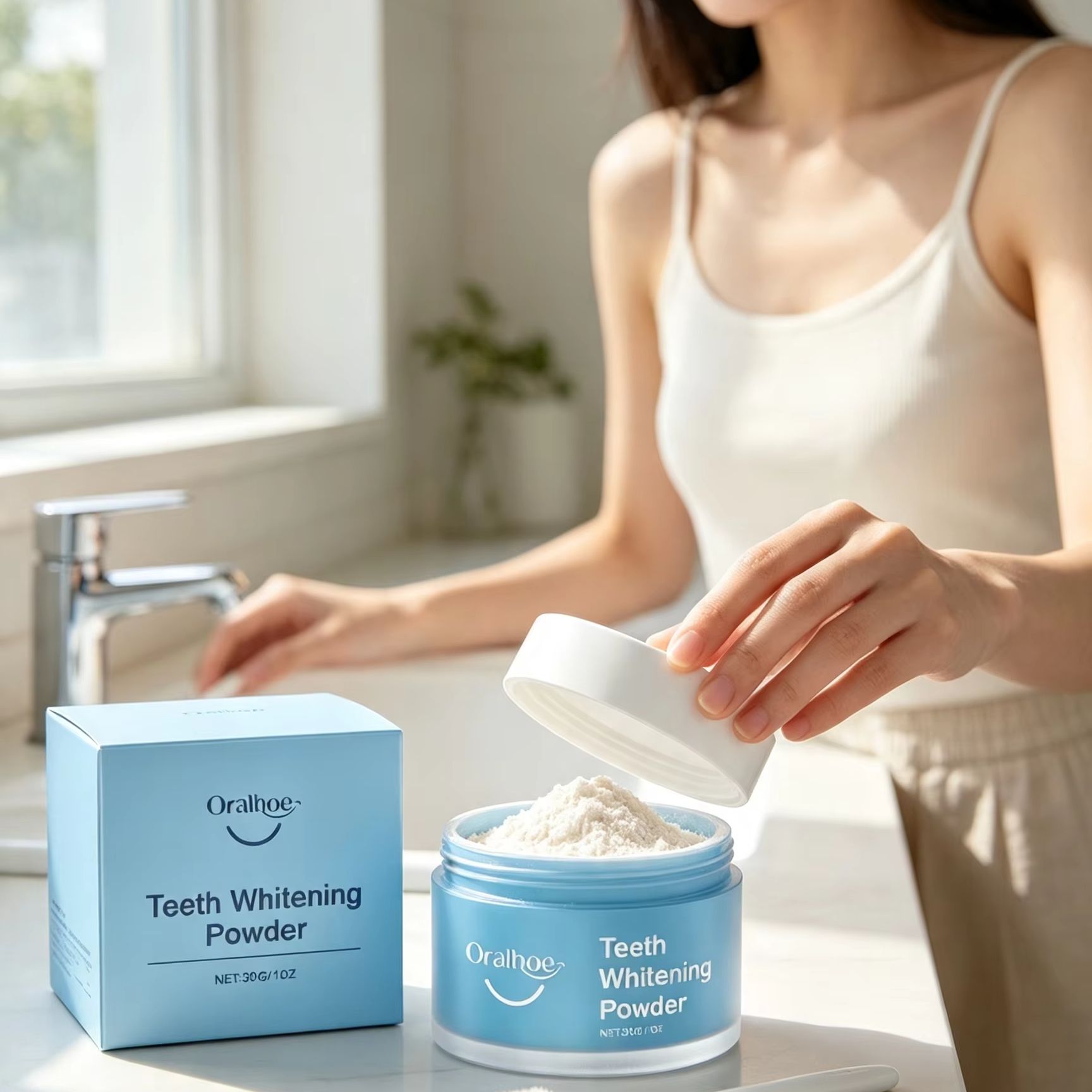 مسحوق أورالهو لتنظيف الأسنان،  - مراجعة Teeth Whitening Instant وسعره