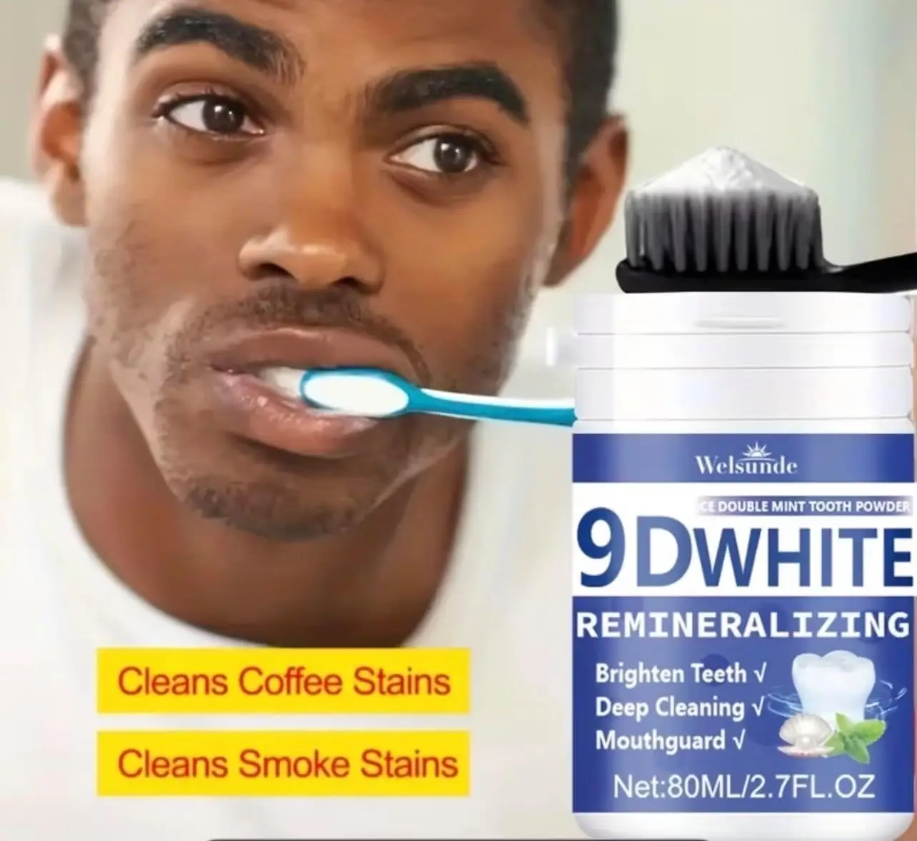 مسحوق أسنان 9D أبيض لإعادة ترس - مراجعة Teeth Whitening Instant وسعره