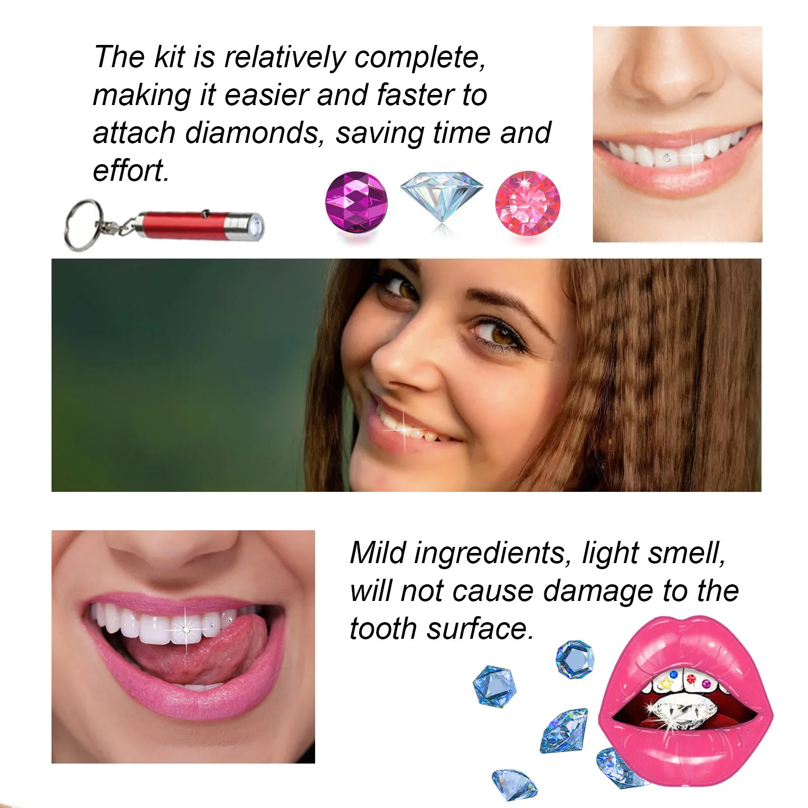 طقم مجوهرات الأسنان للتركيب ال - مراجعة Teeth Whitening Kit With Light وسعره
