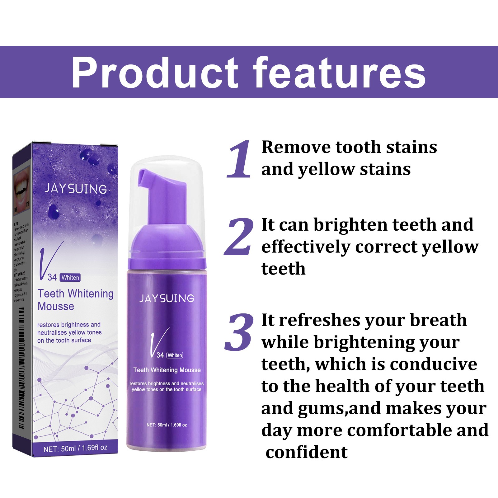معجون أسنان V34 موس لتنظيف الأ - مراجعة Teeth Whitening Crest وسعره