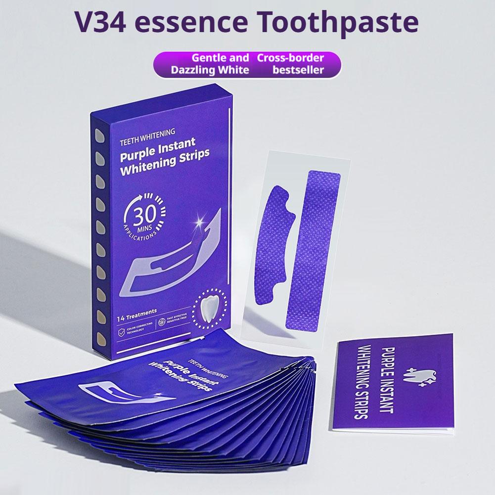 14/28/42 قطعة شرائط تبييض الأس - مراجعة Teeth Whitening Kit At Home وسعره