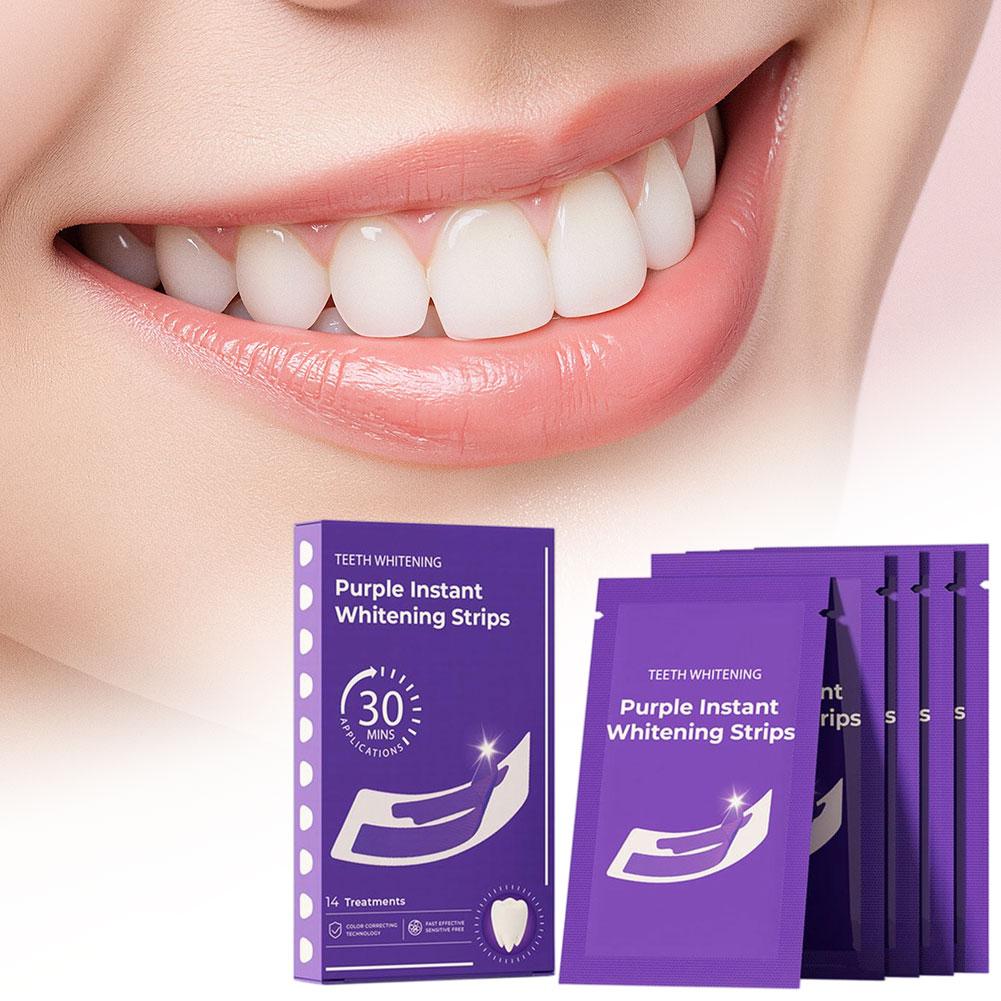 14/28/42 قطعة شرائط تبييض الأس - مراجعة Teeth Whitening Kit At Home وسعره