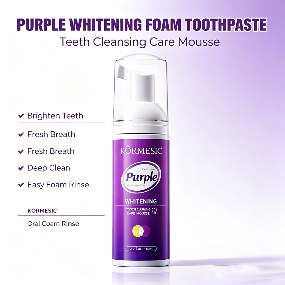 رغوة تبييض الأسنان البنفسجية V - مراجعة Teeth Whitening Crest وسعره