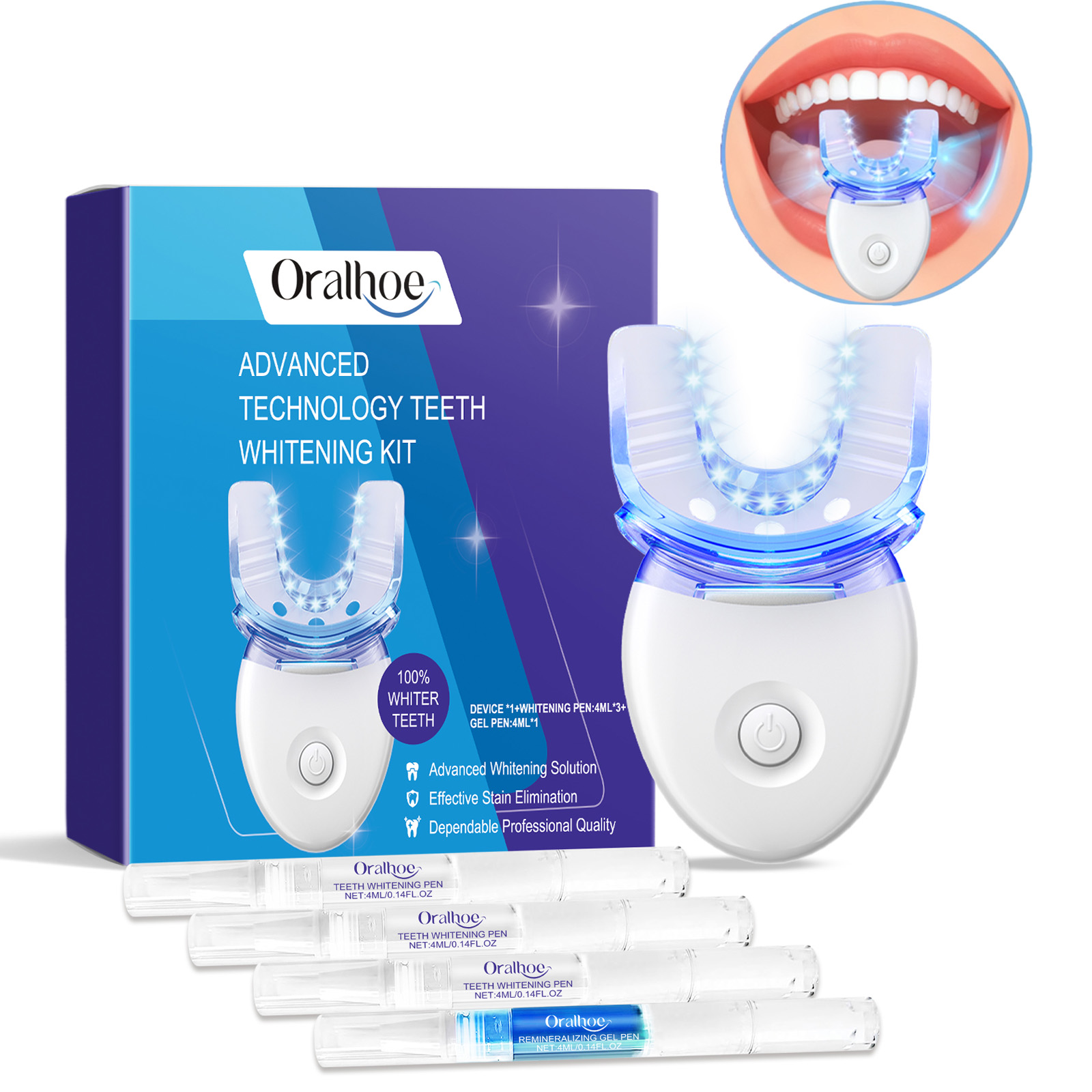 طقم إضاءة LED لتبييض الأسنان ا - مراجعة Teeth Whitening Mouthwash وسعره